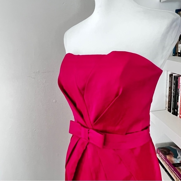 Cache fushia pink strapless dress size M/L - Picture 4 of 15